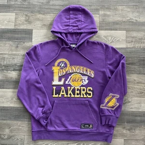 VTG Los Angeles LA Lakers Sweatshirt Hoodie Size Men’s XL Purple Gold NBA - Picture 1 of 11