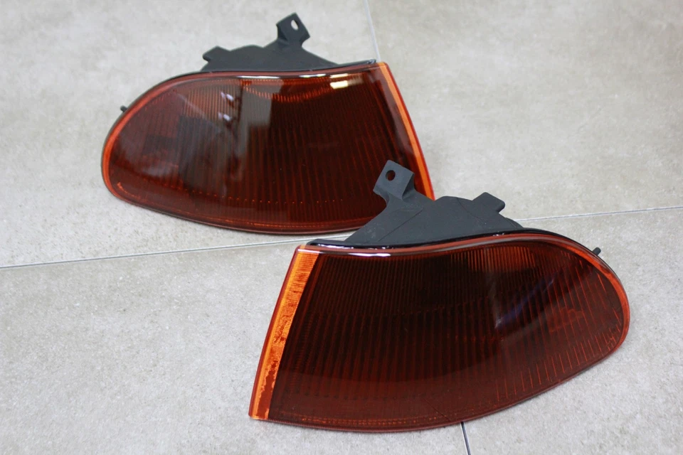 Para 92-95 Honda Civic 4Dr Sedan Fosco Fumaça Âmbar Luz de Canto Pisca-pisca Estacionamento - Imagem 1 de 1