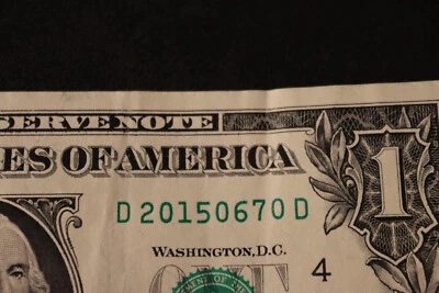 ONE DOLLAR FANCY BIRTHDAY/ANNIVERSARY NOTE [JUNE 7, 2015]  SN # D 20150670 D - Image 1 of 3