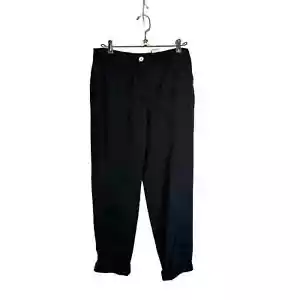 Michael Kors Basic Pants Women’s sz. Petite S Black w/ 2 Pockets Folded Hem - Picture 1 of 8