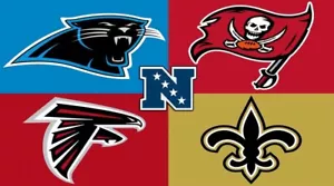 NFC South - Falcons Bucs Panthers Saints Players Blocks NFL CUSTOM MADE w/box - Picture 1 of 5