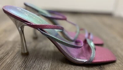 Marc Fisher Franke Mermaid Metallic Square Toe Strappy Sandals Size 10 - Image 1 of 4