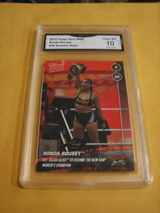 RONDA ROWDY ROUSEY WWE 2018 TOPPS NOW WWE SUMMER SLAM # 49 GRADO 10 L@@K - Foto 1 di 2