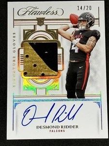 2022 Panini Flawless Desmond Ridder #SG-DR Silver /20 Auto Patch RC RPA - Bild 1 von 2