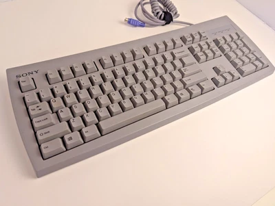 SONY Vintage Computer Keyboard PS/2 Retro 90's (Model KB-7923) - Image 1 of 4