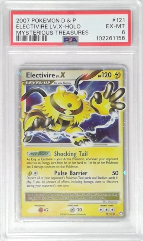 1x  V1852: 2007: Electivire LV.X: 121/123: Mysterious Treasures: D & P: PSA: 6:  - Image 1 of 1