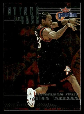 Allen Iverson 2000-01 Fleer Game Time Attack the Rack #5 AR 76ers ESE - Image 1 of 2