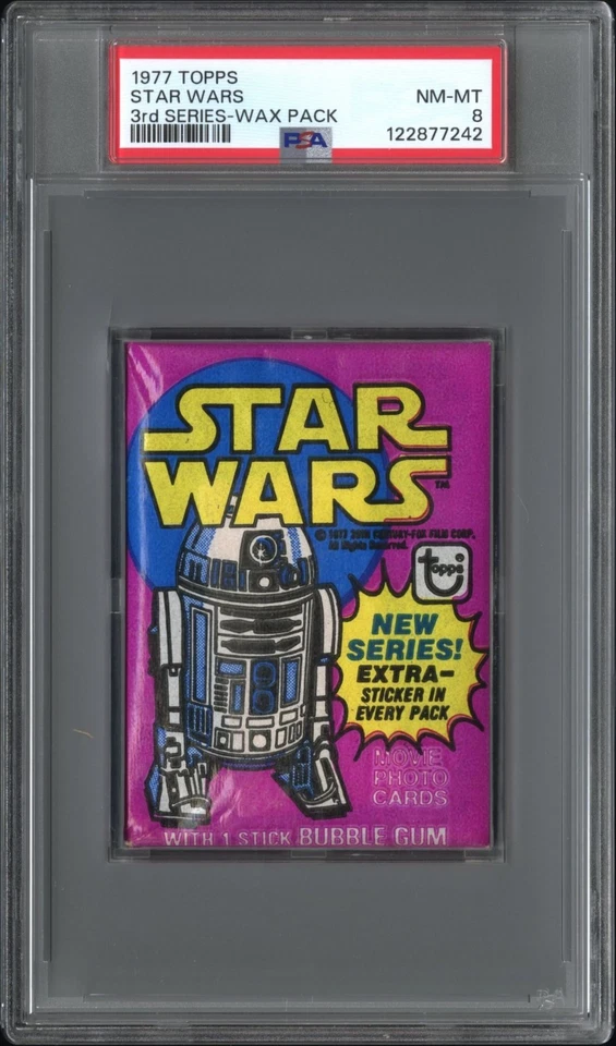 1977 TOPPS STAR WARS - YELLOW 3RD SERIES - WAX PACK - PSA 8 NM/MT - Image 1 of 1