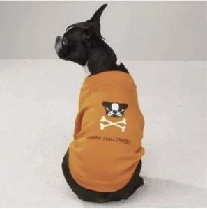 Happy Halloween Dog Sweatshirt by Casual Canine Cross Bones Unisex Sz S Small - Picture 1 of 6