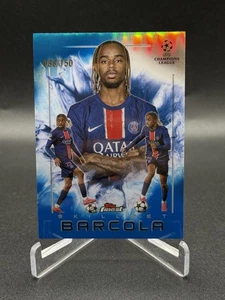 Bradley Barcola 2024-25 Topps Finest UEFA Skillset Blue Refractor 075/150 #SK-1 - Picture 1 of 3
