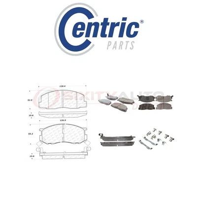 Centric Posi Quiet Ceramic Brake Pads w Shims for 1988 Toyota Van Wagon 2.2L ln - Imagem 1 de 4