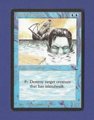 1994 Magic the Gathering - Merfolk Assassin - Summon Merfolk - The Dark MTG - Image 1 of 2