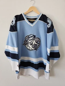 UNC Carolina Tar Heels NCAA Ice Vintage Hockey Jersey Colosseum Size Large - Picture 1 of 9
