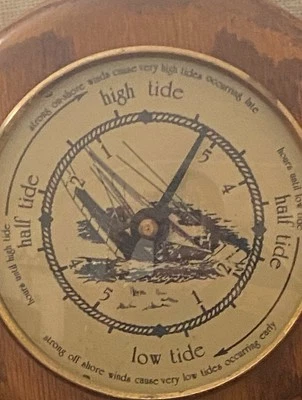 Reloj MacNabBrosTide Madera Maciza Muestra Marea Alta, Pestaña Baja y Media Marea... Hecho a Mano Foto 1 de 4