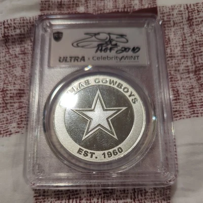 NFL X 2025 Celebrity Mint - NFL Cowboys firmado Emmitt Smith 1 oz plata graduación profesional gema💥 Foto 1 de 2