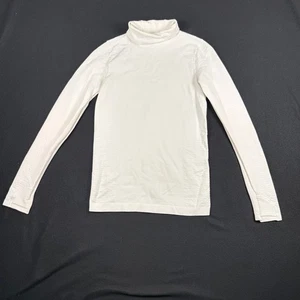 Athleta weißes geripptes Langarm Rollkragen Oberteil Activewear Gr. XS - Bild 1 von 6