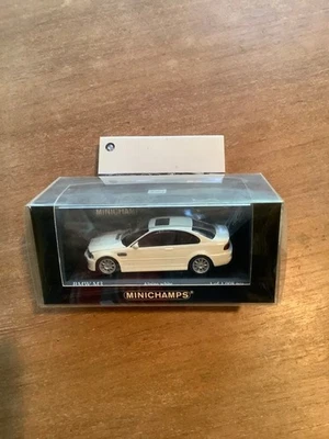 Minichamps 1/43 BMW M3 E46 Alpine White 2000 Hong Kong modellino auto mai aperto - Immagine 1 di 3