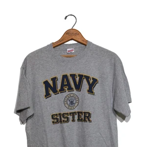 Marineblaues T-Shirt Größe US Herren Medium USA Marine Akademie Unisex kastige Passform Militär Swag - Bild 1 von 9
