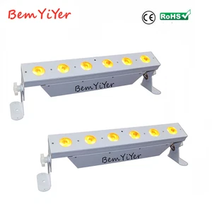 2pack 6*15W battery led wall wash bar light DJ uplights Wirless DMX IR RGBWA UV - Picture 1 of 11