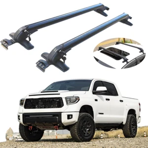 Fits for Toyota Tundra 2007-2021 Crossbar Luggage Roof Rack Rails 2PCS Aluminum - Foto 1 di 12