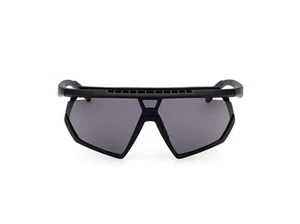 Adidas SP0029-H 02A Matte Black Plastic Mirrored Wrap Sunglasses Frame 140-140 - Picture 1 of 3