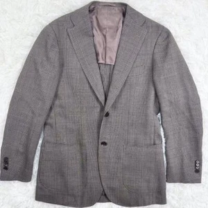 RING JACKET New Balloon Tailored Wool Jacket 19SS Men's Size 44 Brown Plaid - Picture 1 of 17