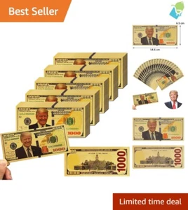 50 Pack of 24k Gold Trump Legacy 1000 Dollar Bills – Perfect Gift for Collectors - Picture 1 of 11