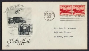 #C33 5c DC-4 Skymaster-Pair, Art Craft [1] FDC **ANY 5=FREE SHIPPING** - Picture 1 of 1