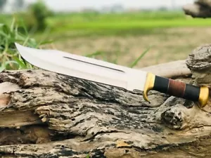 Beautiful Demascus Handmade Hunting Bowie Knife  Custom Made.  - Picture 1 of 7