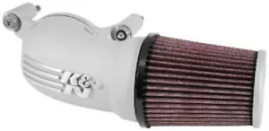 57-1137S K&N Air Intake fit H/D SOFTAIL/DYNA FI; 2001-2017 SILVER - Picture 1 of 2