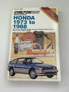 Chilton Honda Civic Prelude CRX Accord 1973-1988 Service Repair Manual Very Good - Picture 1 of 2
