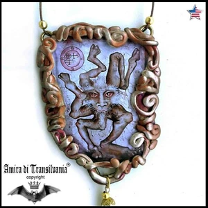 Buer Demon Gothic Talisman Satanist Pendant Devil Satan Amulet Necklace Lucifer - Picture 1 of 24