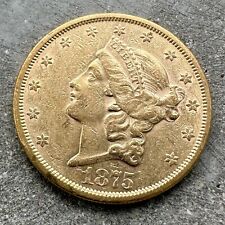 1875 S Gold $20 Dollar Liberty Double Eagle