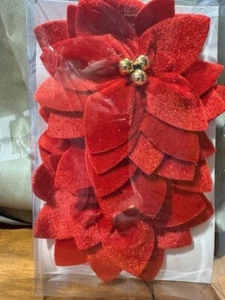 Weihnachtsstil rot Weihnachten Weihnachtsstern Krawatte Baumschmuck Box Kranz Dekorationen - Bild 1 von 6