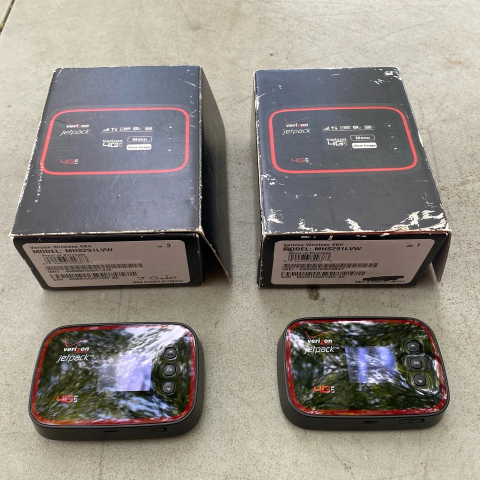 Lot of 2- Verizon Jetpack MHS291LVW  Wireless 4G LTE Mobile WiFi Hotspot Pantech - Image 1 of 4