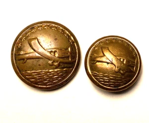 Early 1900s Airplane Uniform Buttons Lot Of Two - Picture 1 of 4