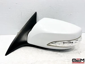 09-16 HYUNDAI GENESIS COUPE LEFT DRIVER SIDE VIEW DOOR MIRROR W/SIGNAL WHITE OEM - Picture 1 of 8