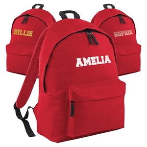 Zaino Scuola Personalizzato Rosso Con Nome Ideale Per Bambini Ritorno A Scuola - Foto 1 di 6