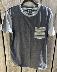 Men's Hippy Tree Multicolor Striped Pocket Logo T-Shirt S Cotton Boho RN117649 - Picture 1 of 9
