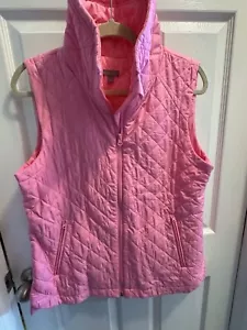 T by Talbots Barbie Pink Puffer Vest M EUC - Picture 1 of 3