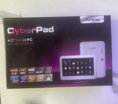 iview Cyberpad 4.3" Tablet PC Android 4.2 WiFi Camera 420TPC-WT Includes Charger
