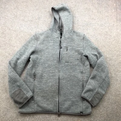 Chaqueta Prana Para Hombres Pequeña Gris Polar Cremallera Completa Senderismo Sherpa Senderismo Foto 1 de 4