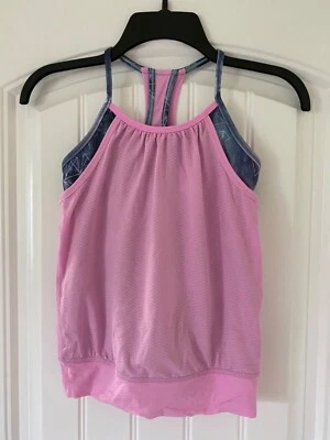 Ivviva Double Dutch Tank Top Pink Color Size 7 By Lululemon Girl - Image 1 of 3