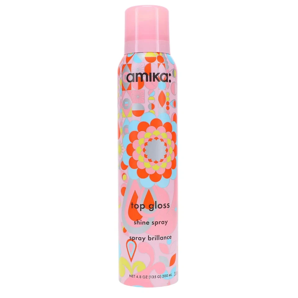 Amika Top Gloss Hair Shine Gloss Spray Hair Styling Product 4.8 oz - Set Of 2