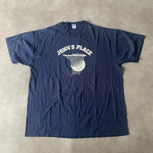 Russell Athletic Johns Place T-Shirt Mens 2XL Basketball Made In USA Tee, Navy - Picture 1 of 8