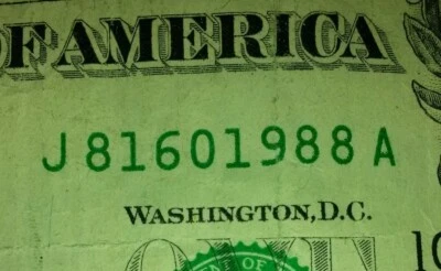 Fancy FRN $1 Birth Date Flipper August 16 1988 Gift Item!  - Image 1 of 4