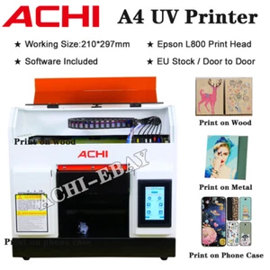 Boquilla Epson L800 impresora UV ACHI A4 impresión UV 6 colores para funda de teléfono - Imagen 1 de 16