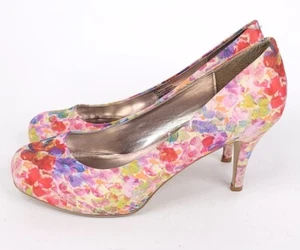 Madden Girl Getta Womens Size 9.5 Multicolor Stiletto Pump Heel Shoes Slip On - Picture 1 of 11