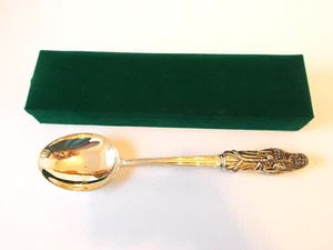 Cucchiaio da portata solido Godinger Silver Treasures Vacanze Natale Babbo Natale nuovo con scatola - Foto 1 di 6