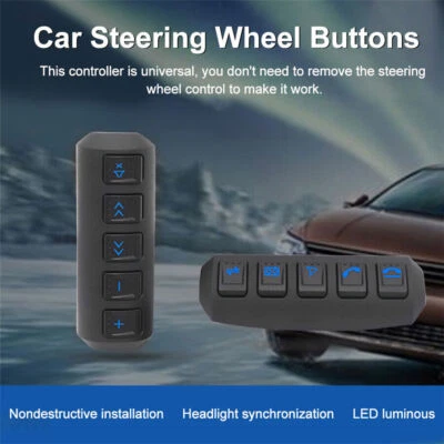 Car Steering Wheel Switch Button LED Luminous for Car Radio GPS DVD Controller - Image 1 of 4